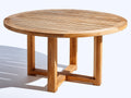 Tavolo da giardino - legno di teak - 100 x 100 x 75 cm - marrone naturale - stile rustico