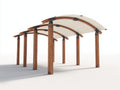 Pergola da giardino - Legno - 500 x 300 x 250 cm - Marrone-Beige - Stile moderno