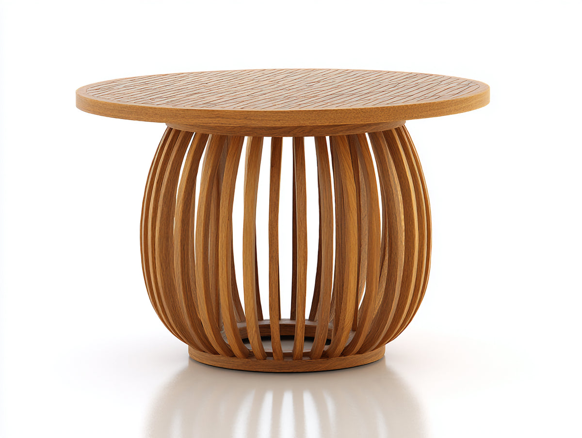 Tavolo da giardino - legno di teak - 110 x 110 x 75 cm - marrone naturale - stile contemporaneo