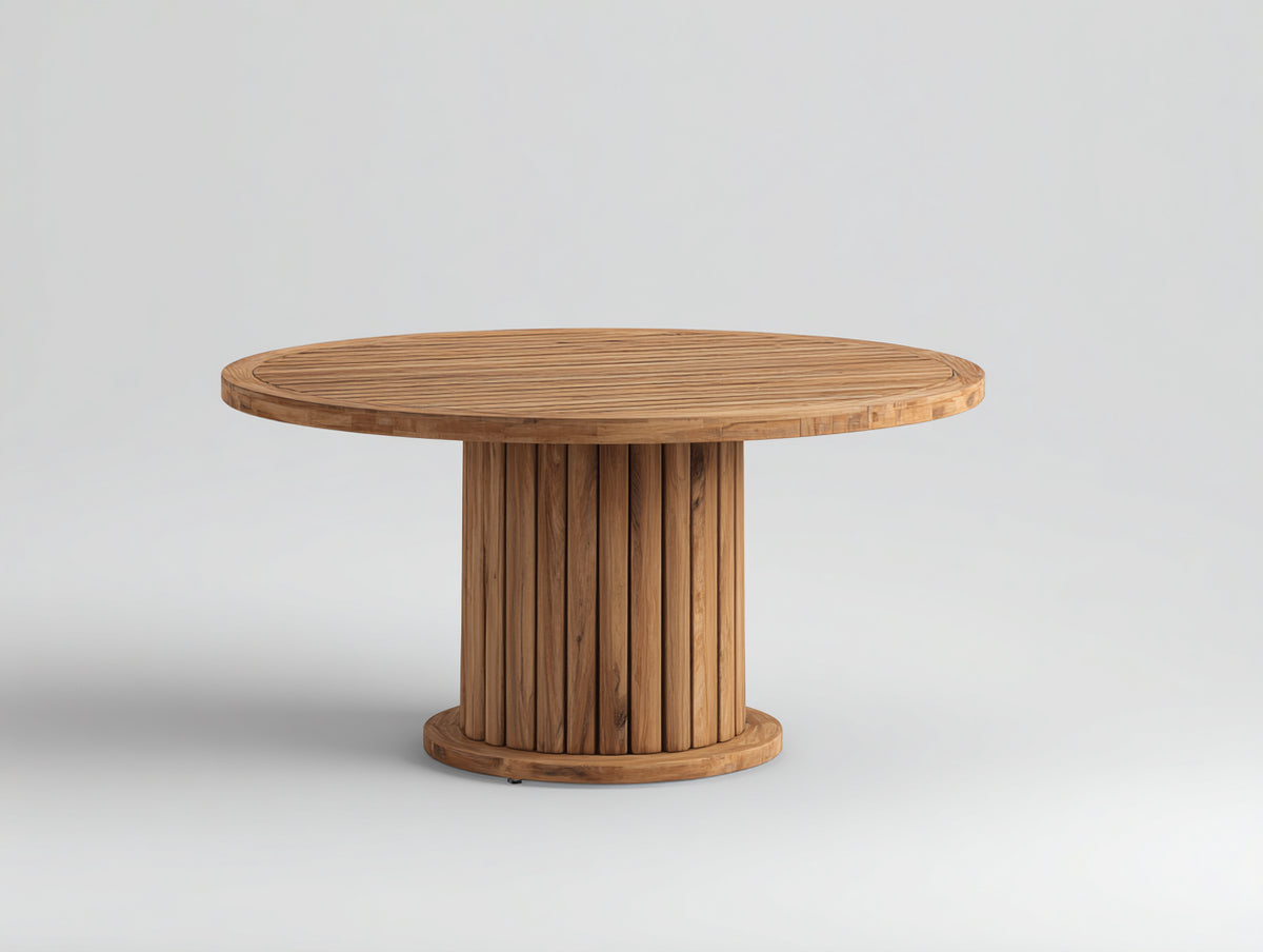 Tavolo da giardino - legno di teak - 130 x 130 x 75 cm - marrone - stile naturale