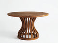 Tavolo da giardino - legno di teak - 120 x 120 x 75 cm - marrone scuro - stile scultoreo
