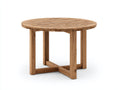 Tavolo da giardino - legno di teak - 100 x 100 x 75 cm - marrone naturale - stile rustico