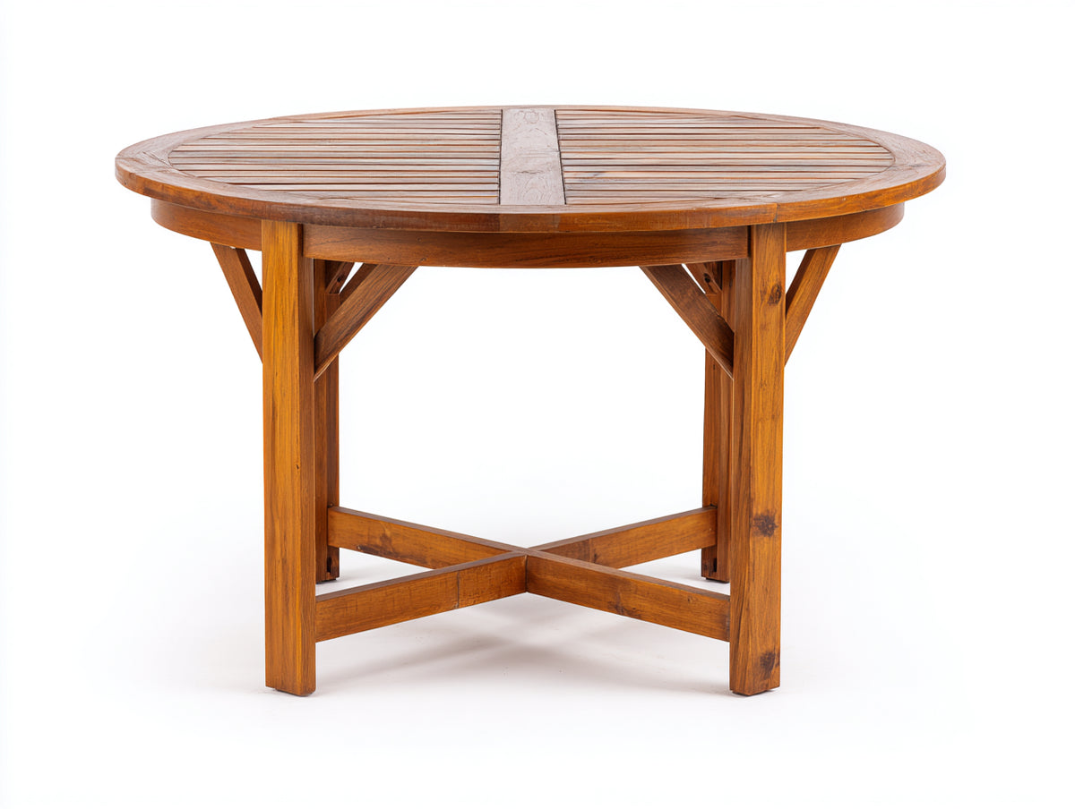 Tavolo da giardino - legno di teak - 100 x 100 x 75 cm - marrone caldo - stile rustico