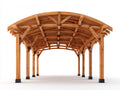 Pergola da giardino - Legno-Metallo - 600 x 400 x 300 cm - Marrone miele-Nero - Stile rustico