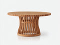 Tavolo da giardino - legno di teak - 120 x 120 x 75 cm - marrone chiaro - stile contemporaneo
