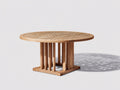 Tavolo da giardino - Legno di teak - 130 x 130 x 75 cm - Marrone chiaro - Stile moderno con base geometrica