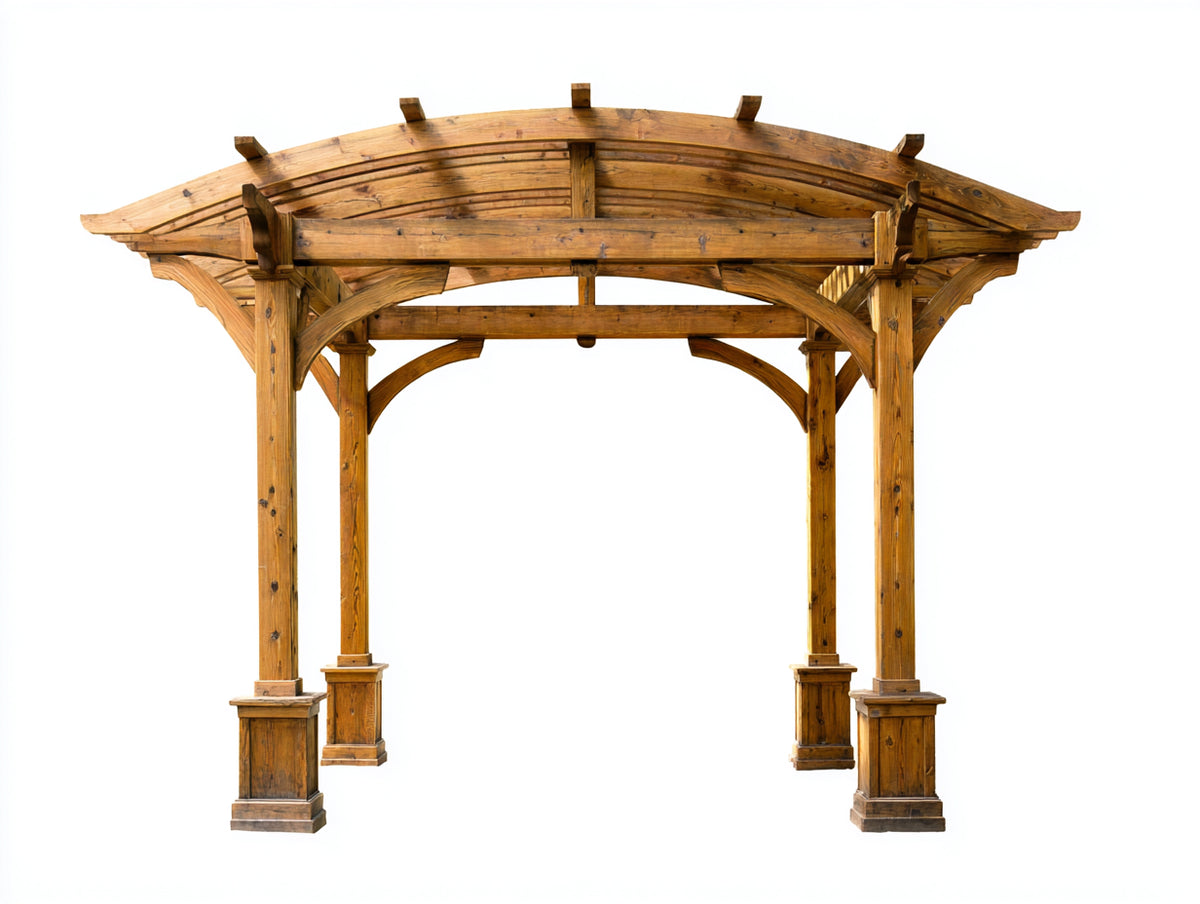 Pergola da giardino - Legno - 500 x 300 x 250 cm - Marrone miele - Stile rustico