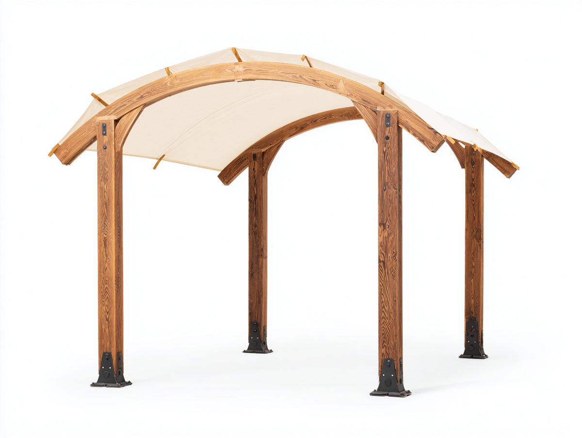 Pergola da giardino - Legno - 500 x 300 x 250 cm - Marrone chiaro-Beige - Stile moderno