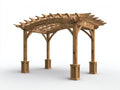 Pergola da giardino - Legno - 500 x 300 x 250 cm - Marrone chiaro - Stile rustico