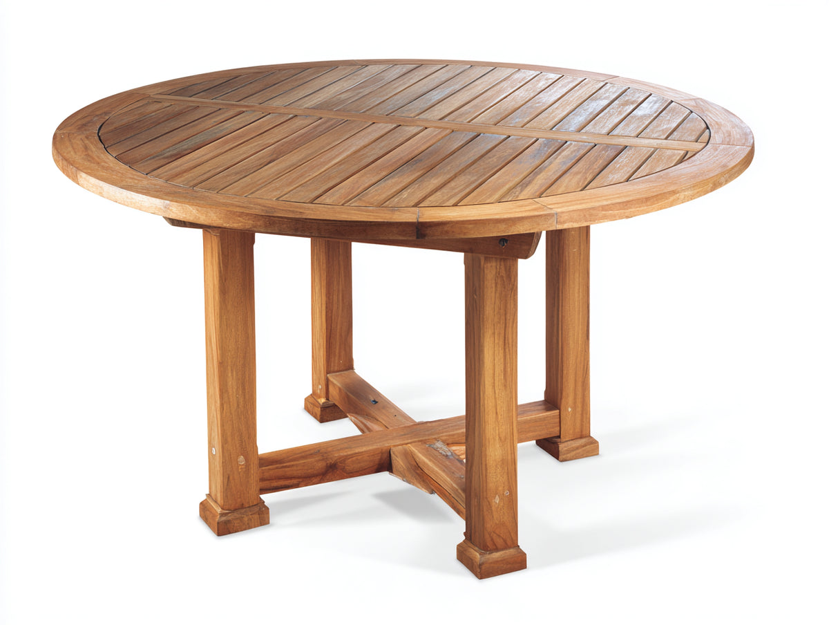 Tavolo da giardino - legno di teak - 100 x 100 x 75 cm - marrone - stile rustico