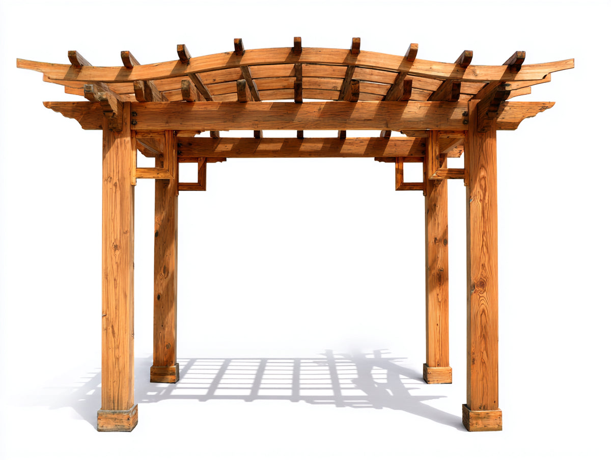 Pergola da giardino - Legno - 500 x 300 x 250 cm - Marrone miele - Stile tradizionale