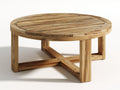 Tavolo da giardino - Legno di teak - 95 x 95 x 42 cm - Marrone naturale - Stile rustico con piano a doghe