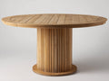 Tavolo da giardino - legno di teak - 130 x 130 x 75 cm - marrone chiaro - stile rustico